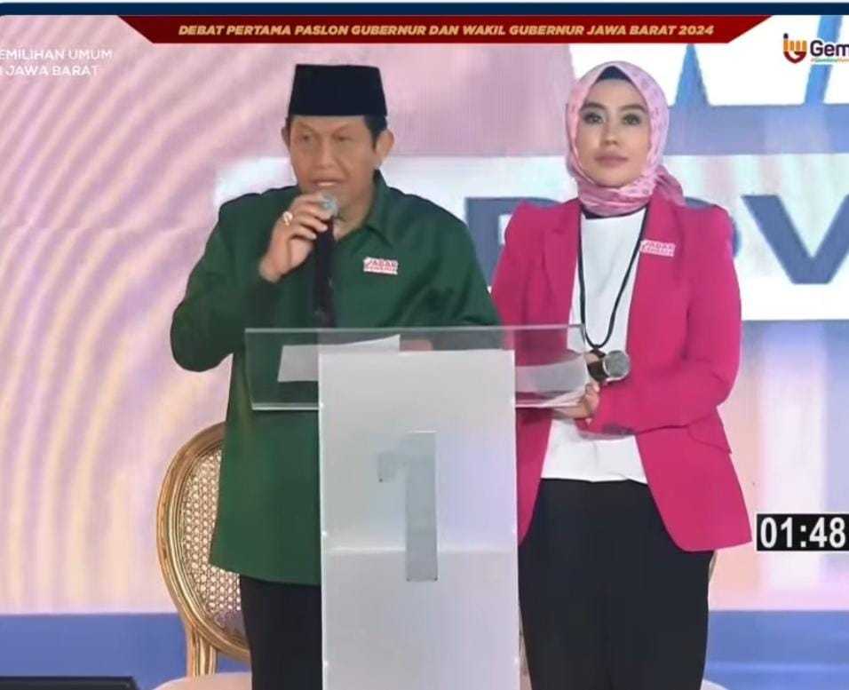 Debat Perdana Pilgub Jabar : Acep - Gita Ingin Lahirkan Trilogi Pembangunan Jabar Bahagia